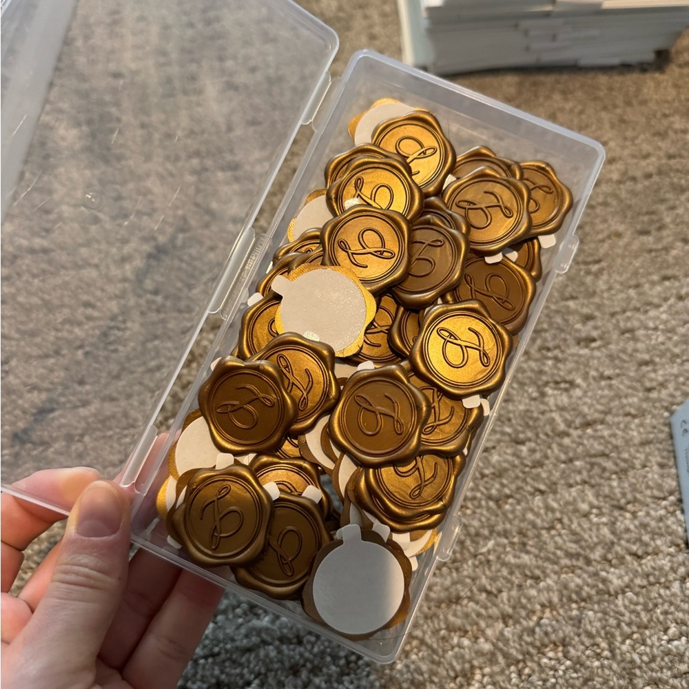 L Gold Sealing Wax Stamps